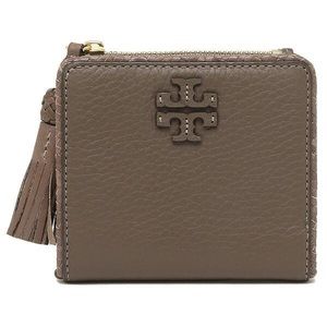 Tory Burch McGraw Taylor Mini Wallet Silver Maple